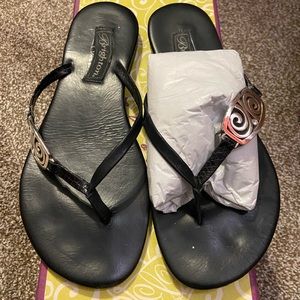 Brighton sandals Black ART size 7.5M made in Brazil